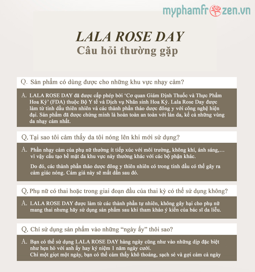 [Lala Rose Day] Nước hoa tinh dầu thiên nhiên dành cho vùng kín
